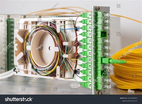 Fiber Optic Connection Spice Tray Optical Stock Photo