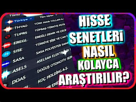 HiSSE SENEDi NASIL ÜCRETSiZ ve PRATiK BULUNUR hisse senedi nasıl