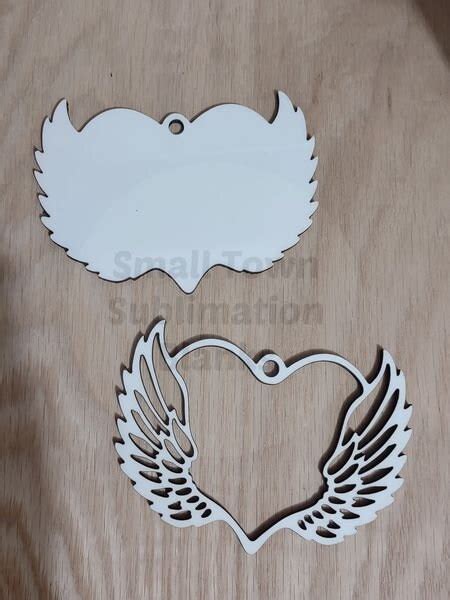 Sublimation Blank Angel Wings D Blanks Memorial Blank Etsy