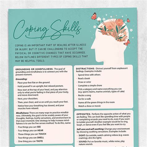 Coping Skills Adult And Pediatric Printable Resources For Speech And