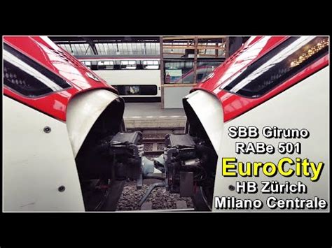 Ein Sbb Giruno Rabe Eurocity Beim Hauptbahnhof Z Rich Richtung