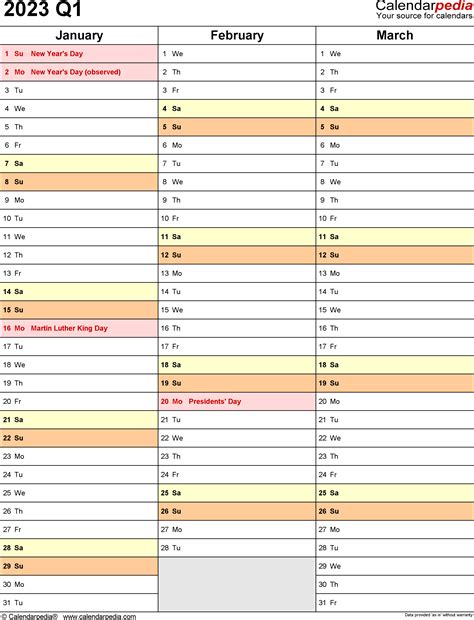 quarterly printable calendar 6