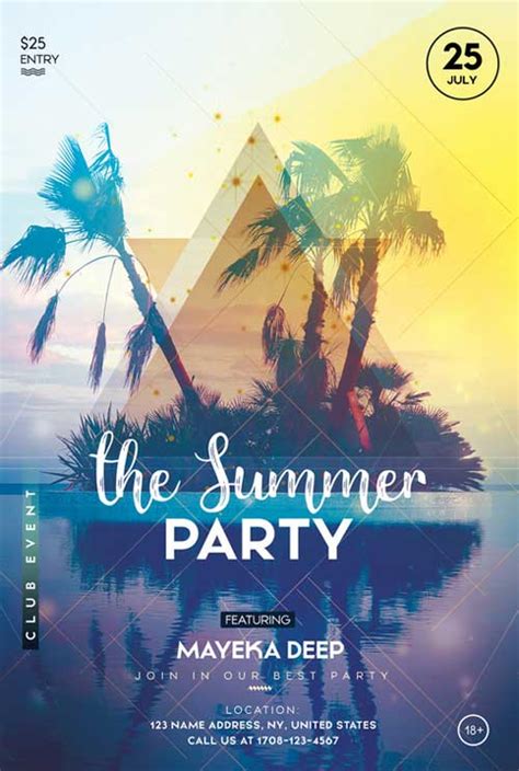 The Free Summer Party Flyer Psd Template For Summer Party Events Ffflyer