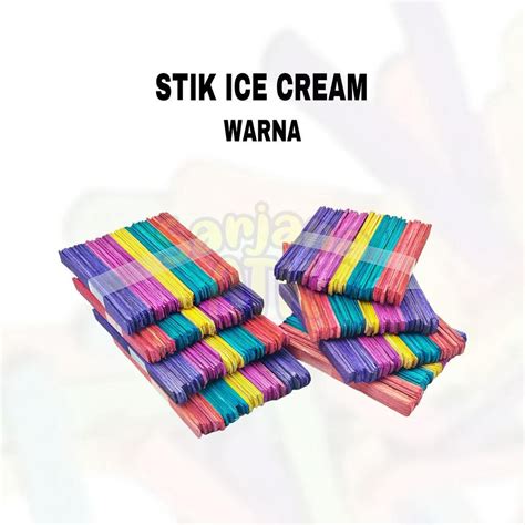 Jual 200pcs Stik Ice Cream Warna Warni Untuk Kerajinan Shopee Indonesia