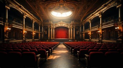 Premium Ai Image Luxurious Great Theatre Empty Auditorium