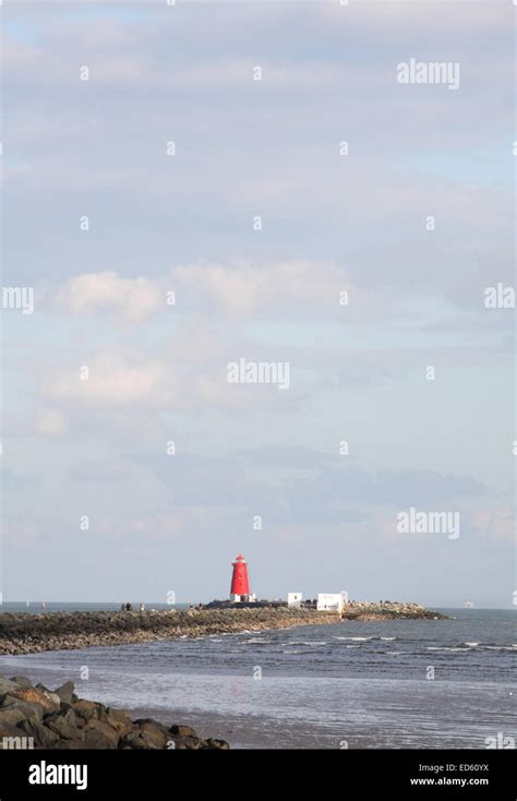 Dublin bay poolbeg lighthouse hi-res stock photography and images - Alamy