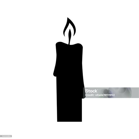 Candle Icon Candle Silhouette Stock Illustration - Download Image Now ...