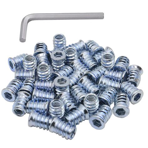 1 4 20 Threaded Insert Wood Nutsert Screw In Nut Pack Of 40 Amazon In