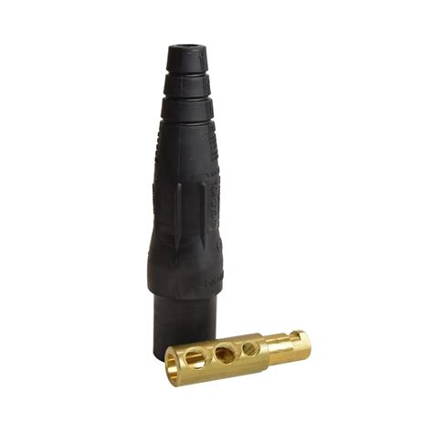 Conector Unipolar Macho A V Tornillos Fijos Negro