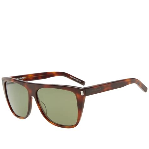 Saint Laurent Sl 1 Sunglasses Havana And Green End Europe