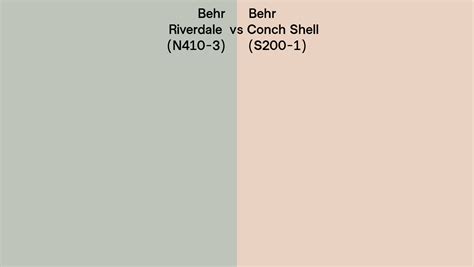 Behr Riverdale Vs Conch Shell Side By Side Comparison