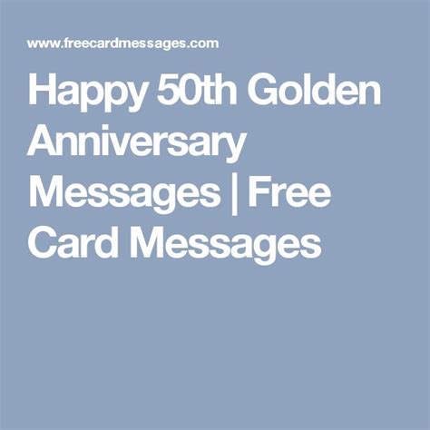 Happy 50th Golden Anniversary Messages Free Card Messages