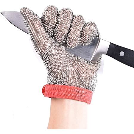 Dowellife Chainmail Glove Cut Resistant Glove Food Grade Stainless