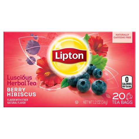 Lipton Lipton Herbal Tea Bags Berry Hibiscus - Shop Tea at H-E-B