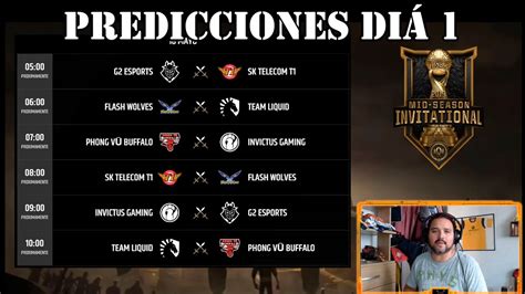 Análisis Y Predicciones Del Día 1 Del Msi 2019 Youtube