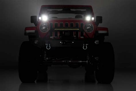 Rough Country Quad Led Light Pod Kit For Jeep Wrangler Jl