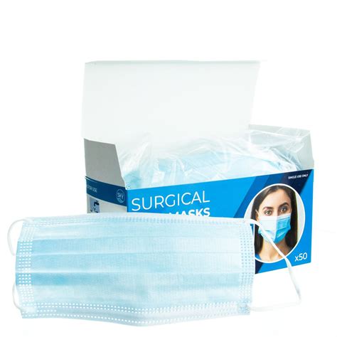 Fluid Resistant Surgical Face Masks Type Iir Certified