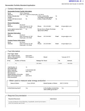 Fillable Online Edocket Dcpsc RPS2019 186 E 1 Fax Email Print