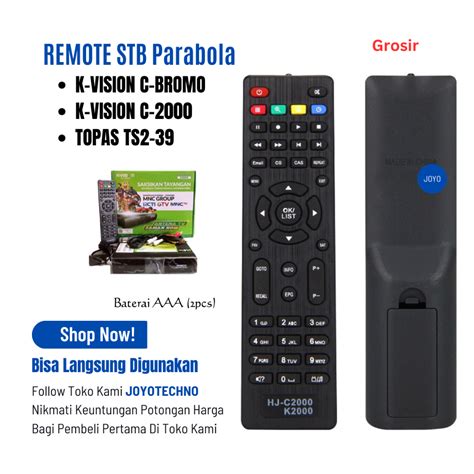 Jual Remot Remote KVISION C2000 TOPAS KVISION BROMO Receiver Parabola