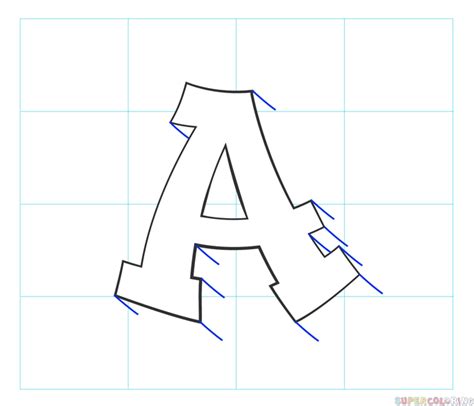 How To Draw Wildstyle Letter A Step By Step Drawing Tutorials