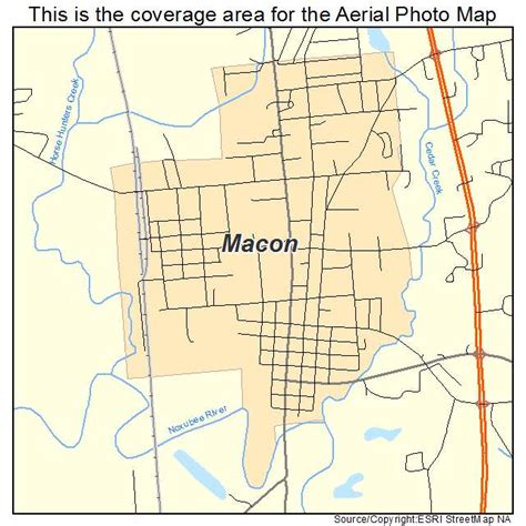 Aerial Photography Map of Macon, MS Mississippi