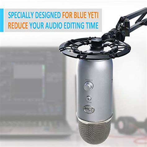 GetUSCart- Blue Yeti Shock Mount, Alloy Shockmount Reduces Vibration Noise Matching Mic Boom Arm ...