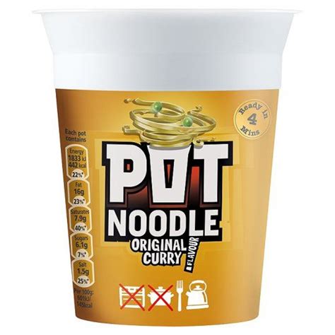 Pot Noodle Original Curry Flavour 90g Pack Of 2 90g X 2