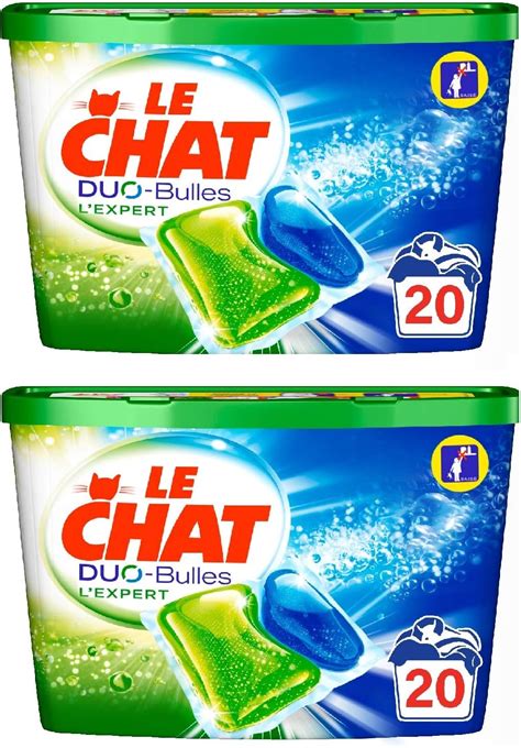 Le Chat L Expert Duobulles Lessive En Capsules Au Bicarbonate