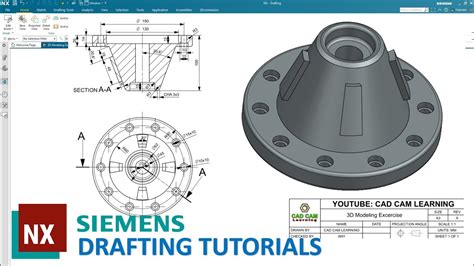 SIEMENS NX DRAFTING 4 CREATE 2D DRAWING FROM 3D MODEL PRACTICE