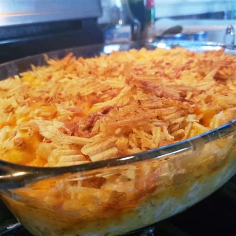 The Best Hot Chicken Salad Recipe With Chips On Top