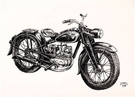 Draw Jerel Draw Classic Motorcycle Inspiration Pinterest