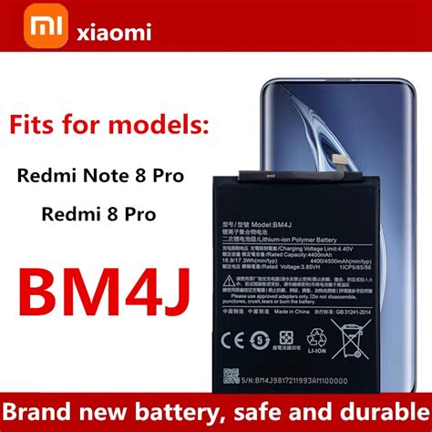 Xiaomi Redmi Note 8 Proredmi 8 Pro Bm4j Mi Original Quality Battery