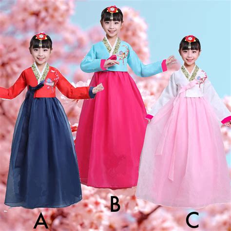 Korea Girl Costume for Kids Korean Traditional Hanbok Cosplay for Girls ...