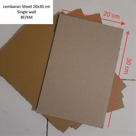 Jual Sheet Ukuran X X Cm Lembaran Karton Kardus Single Wall