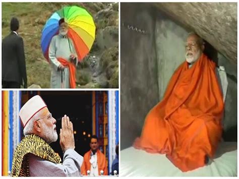 Pictures Dressed In Saffron Robe Pm Modi Meditates At Holy Cave In