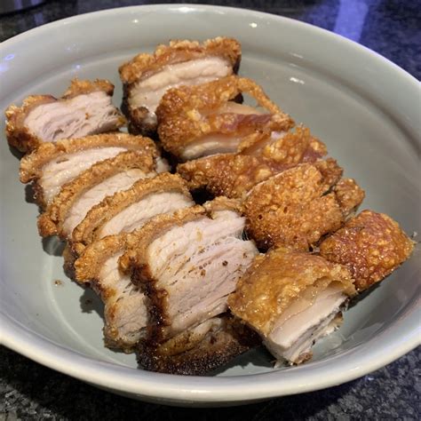 Homemade Crispy Roasted Pork Belly Food