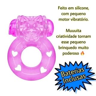 KIT Anel Peniano C Vibrador Capa Peniana Extensora Em Silicone