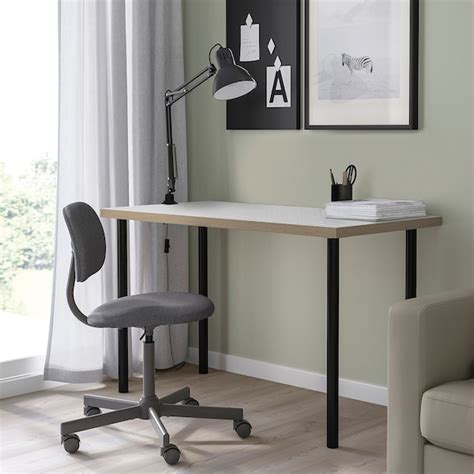 LAGKAPTEN / ADILS Desk - white anthracite/black - IKEA