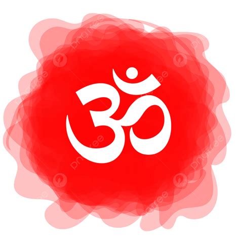 Om Vector Hd Png Images Om Sign Oum Icon Yoga Circle Vector Red Png