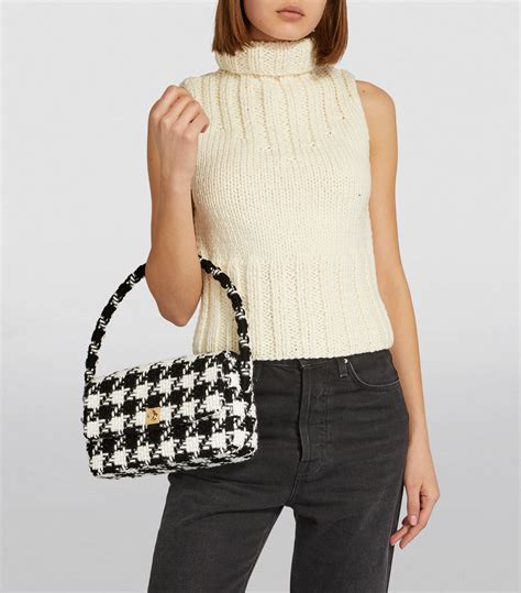 Womens ANINE BING Multi Houndstooth Nico Shoulder Bag Harrods UK