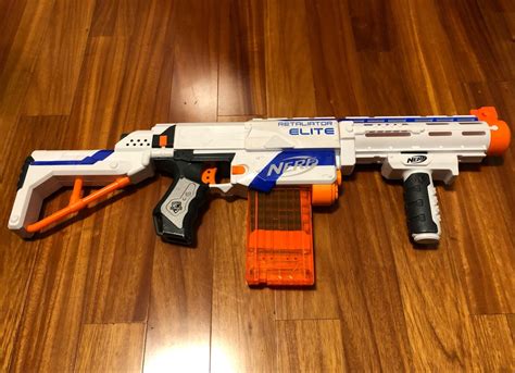 Nerf Elite Retaliator Branca Brinquedo Nerf Usado Enjoei