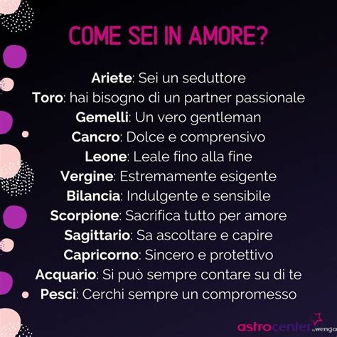 Pin Su SEGNI ZODIACALI OROSCOPO