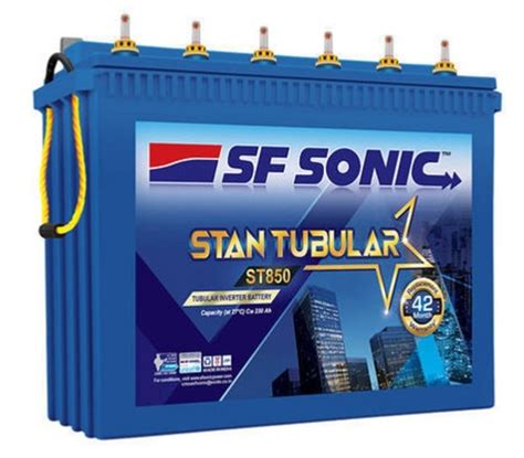 Sf Sonic Stan Tubular St850 Inverter Battery 230ah With 42 Months