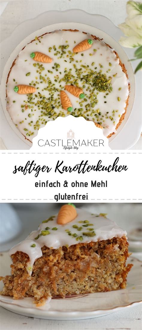 Saftiger Rüblikuchen mit Zitronenguss super einfacher Karottenkuchen