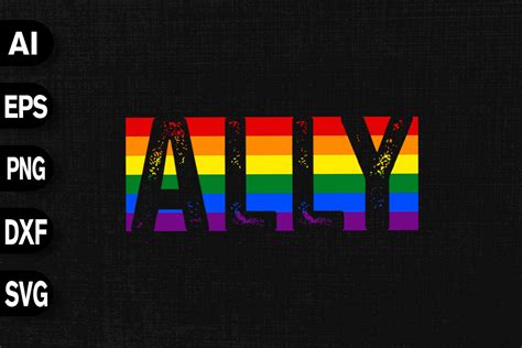 Ally Lgbtq Rainbow Pride Flag Graphic By Svgdecor · Creative Fabrica