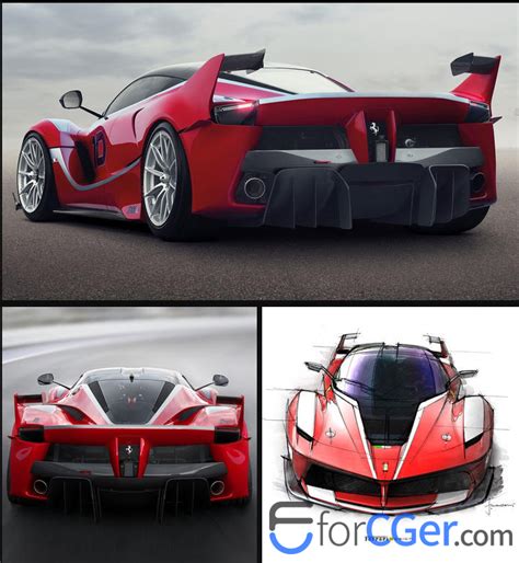 法拉利ferrari Fxx K 2016 汽车三视图及尺寸图 Forcger 三维数字化设计分享平台