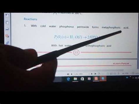 Chemistry Chapter Oxides Of Phosphorus Youtube