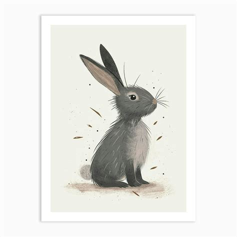 Jersey Wooly Rabbit Nursery Illustration 1 Art Print By Ritual Art