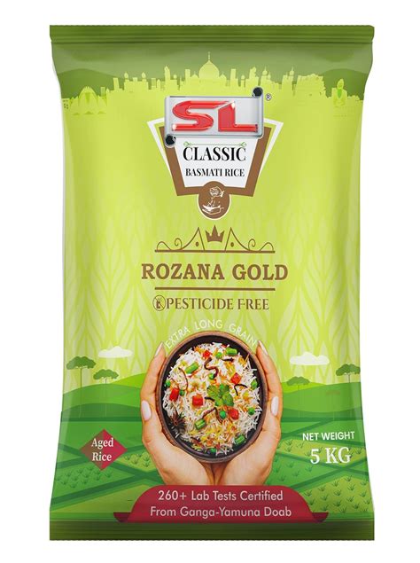 Sl Classic Rozana Gold Basmati Rice Kg Certified Pesticide Free