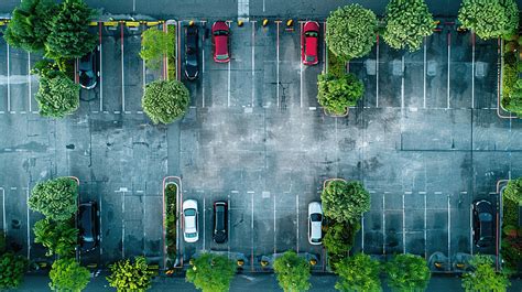 Aerial Top View Of Parking Lot Background View Parking Top Background Image And Wallpaper For